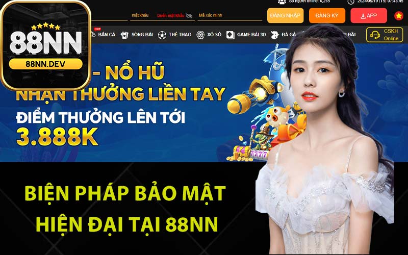 Biện pháp bảo mật hiện đại tại 88Nn