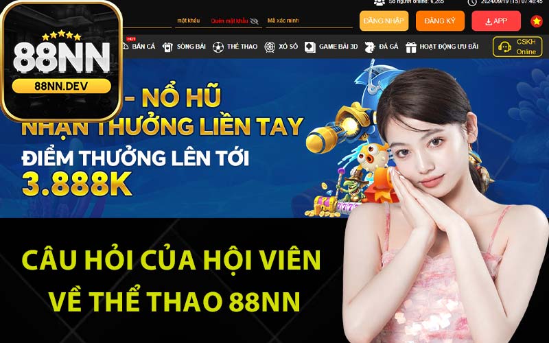 Câu hỏi của hội viên về thể thao 88Nn