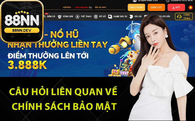 Câu hỏi liên quan về chính sách bảo mật