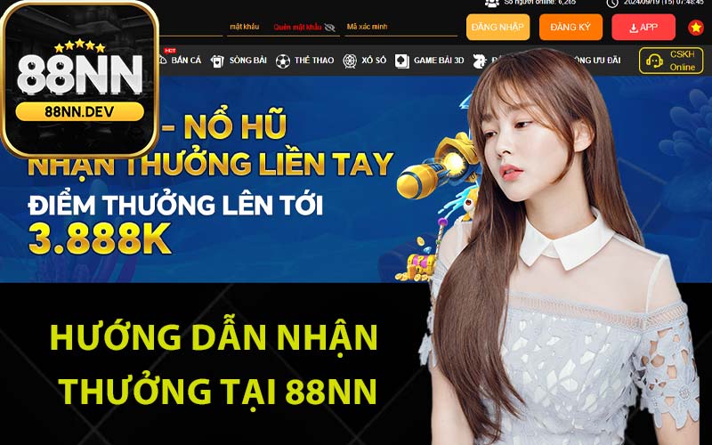 Hướng dẫn nhận thưởng tại 88Nn