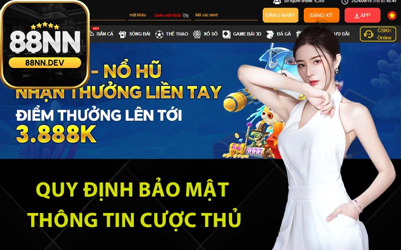 Quy định bảo mật thông tin cược thủ